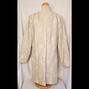 Doncaster Signature Cream Lace Women's Long Jacket Size 10